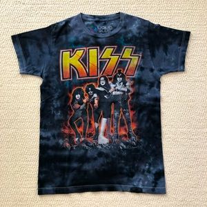 Vintage Liquid Blue KISS Graphic Tee